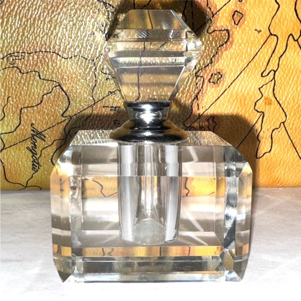 Elegant Oleg Cassini Crystal Perfume Dauber Bottle